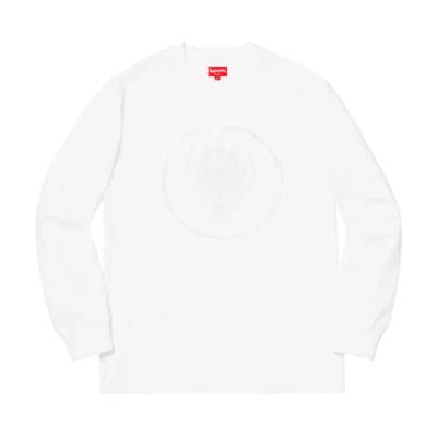 Supreme Crest L/S Top White