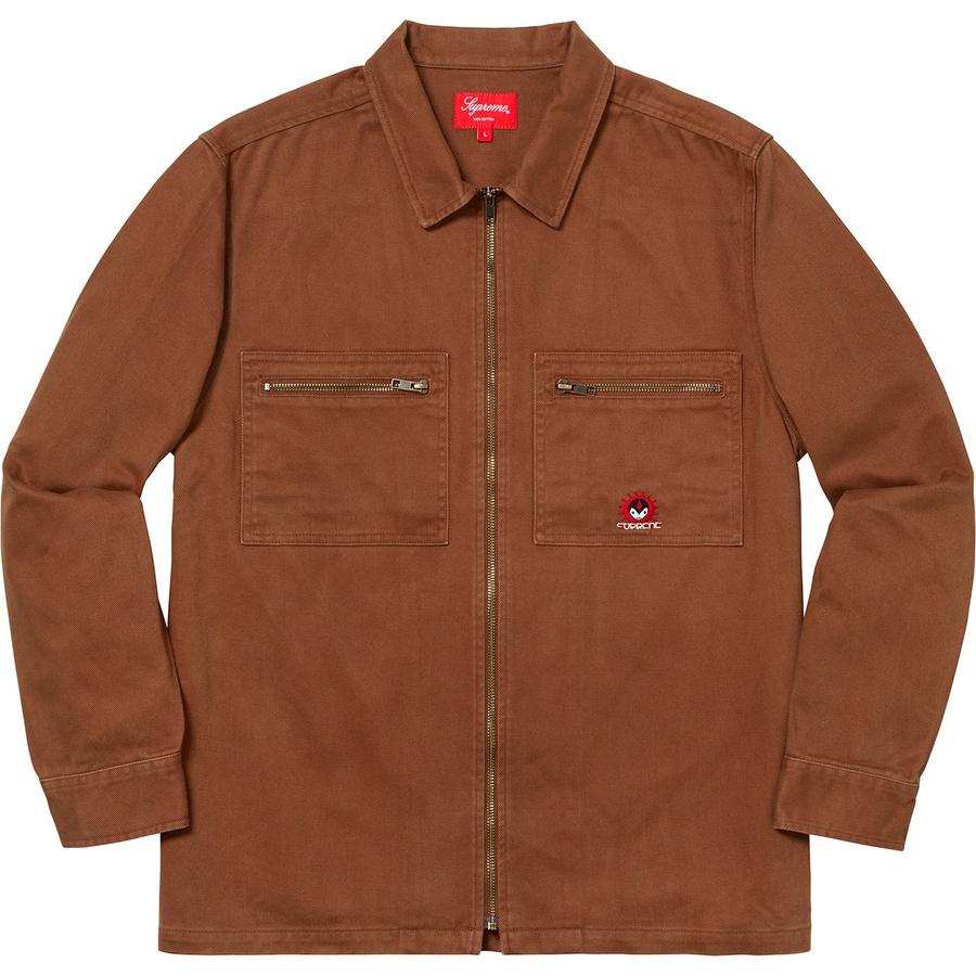 Buy Supreme Camisa Vampiro de Mezclilla con Cremallera Marrón