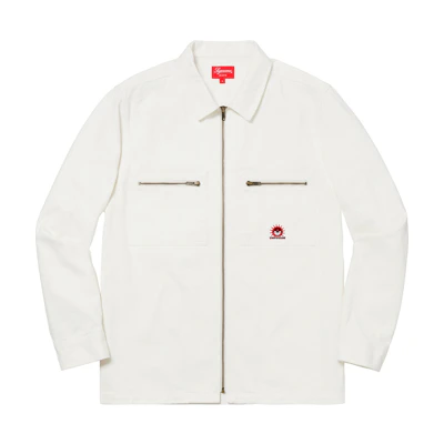 Supreme Vampire Denim Zip Up Shirt OffWhite