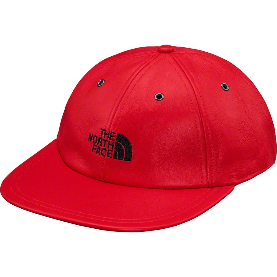 Supreme x The North Face Leather 6 ‘Panel Hat Red