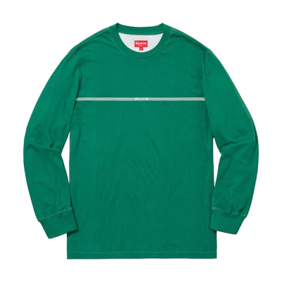 Supreme Printed Stripe LS Top Green