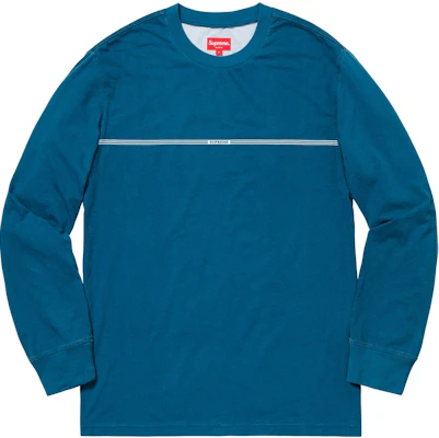 Supreme Jalur Bercetak LS Atasan Biru Buy Supreme Jalur Bercetak LS Atasan Biru