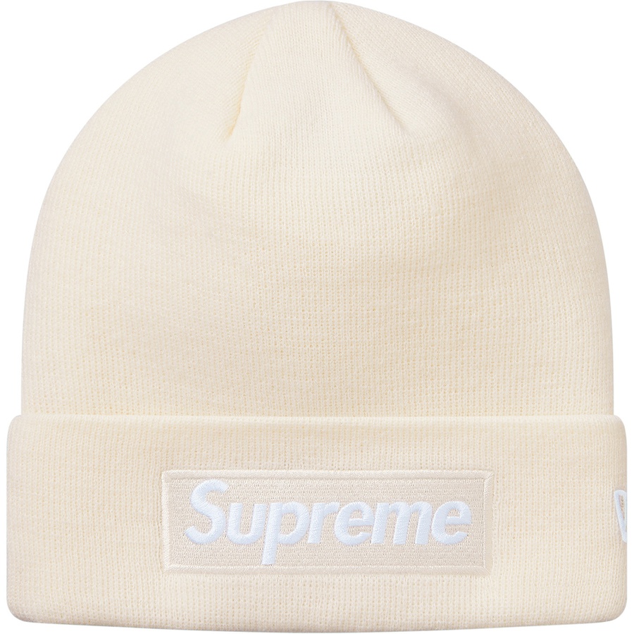 supreme box logo beanie natural帽子