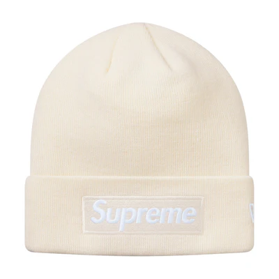 Supreme New Era Box Logo Beanie Natural