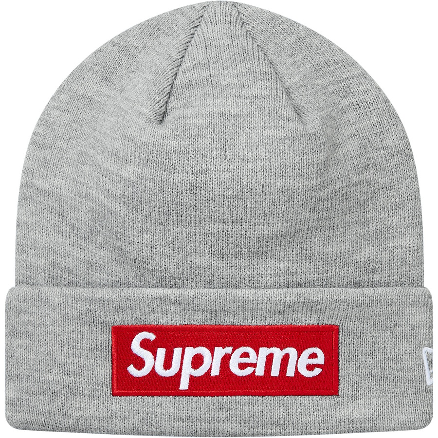 Supreme box outlet logo beanie grey