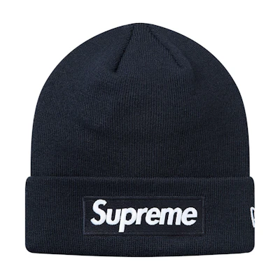 Supreme New Era Box Logo Beanie Navy