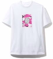 Anti Social Social Club Pink Camo Box Logo White Tee