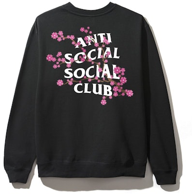 Anti Social Social Club Cherry Blossum Black Crewneck Buy Anti Social Social Club Cherry Blossum Black Crewneck