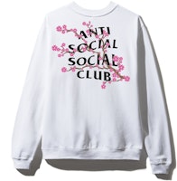 Anti Social Social Club Cherry Blossum White Crewneck Anti Social Social Club Cherry Blossum White Crewneck