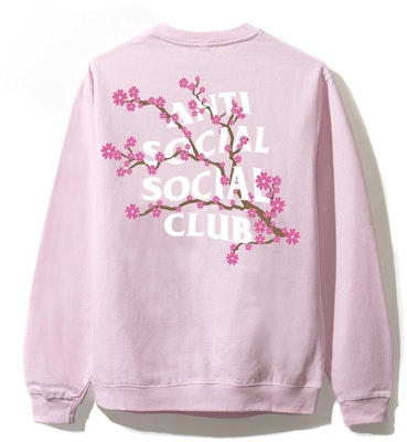 Anti Social Social Club Cherry Blossum Pink Crewneck Buy Anti Social Social Club Cherry Blossum Pink Crewneck