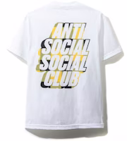 Anti Social Social Club Blocked Yellow Plaid White Tee