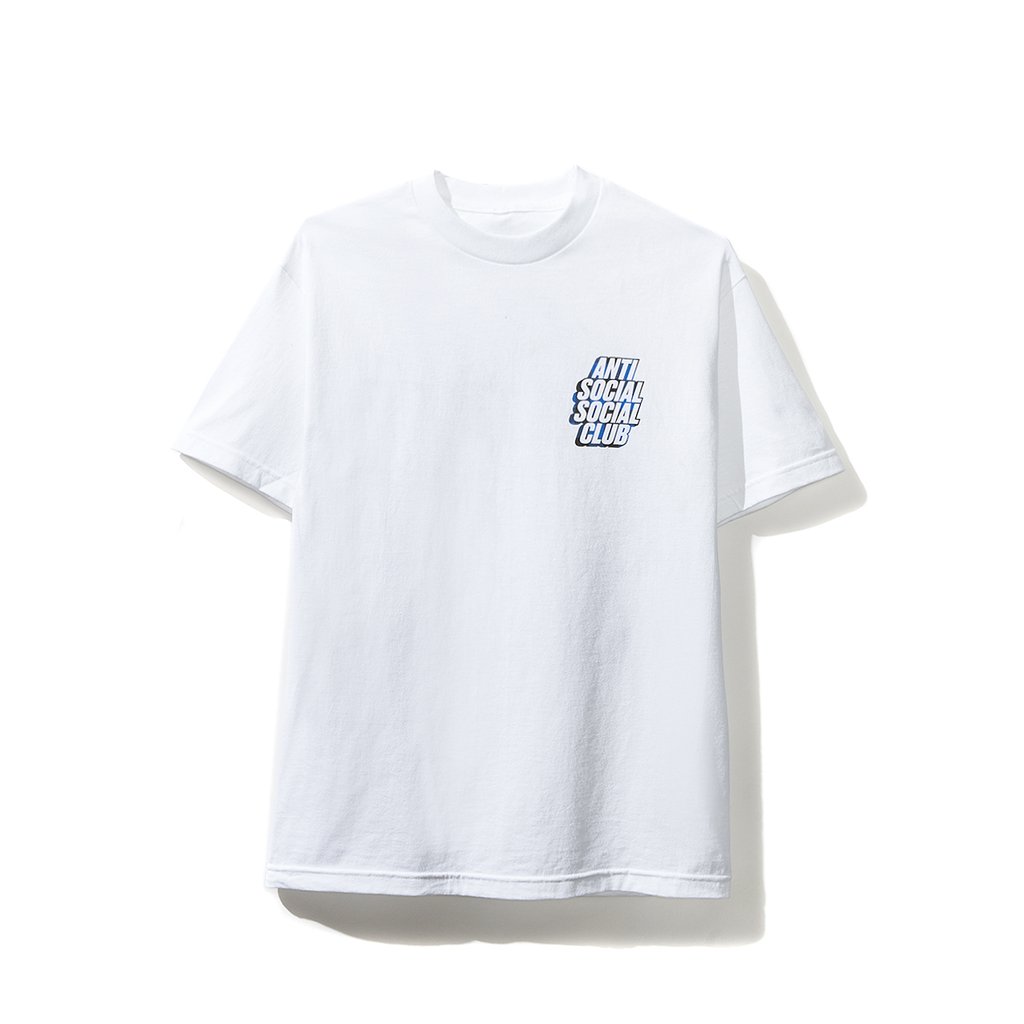 Anti Social Social Club Blocked Blue Plaid White Tee 圖 2