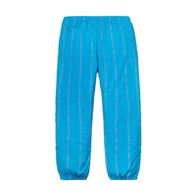 Supreme Reflective Text Track Pant Bright Royal