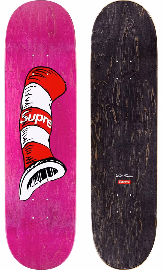 supreme-cat-in-the-hat-skateboard-pink
