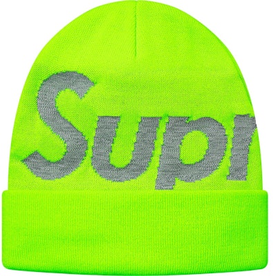 Supreme Beanie Logo Besar Reflektif Hijau Terang Buy Supreme Beanie Logo Besar Reflektif Hijau Terang