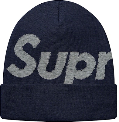 Topi Beanie Logo Besar Reflektif Biru Tua Supreme Buy Topi Beanie Logo Besar Reflektif Biru Tua Supreme