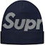 Buy Topi Beanie Logo Besar Reflektif Biru Tua Supreme