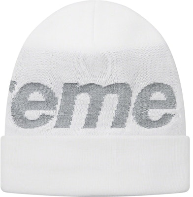 Supreme 反光大標誌針織帽 白色 Order Supreme 反光大標誌針織帽 白色