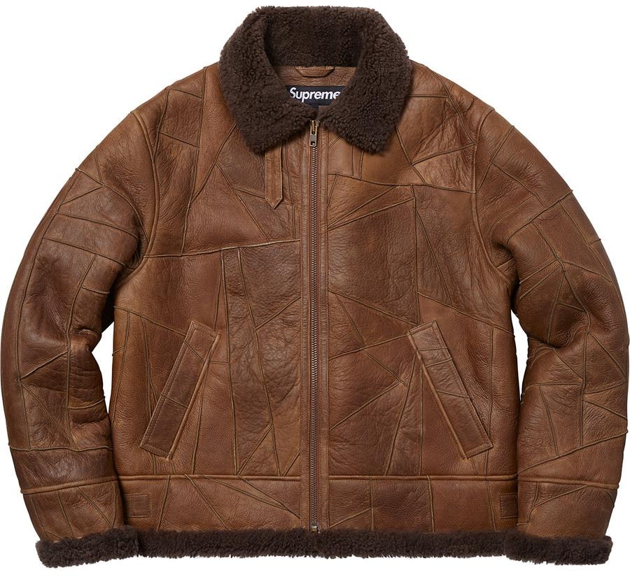 supreme-patchwork-shearling-b3-jacket-brown