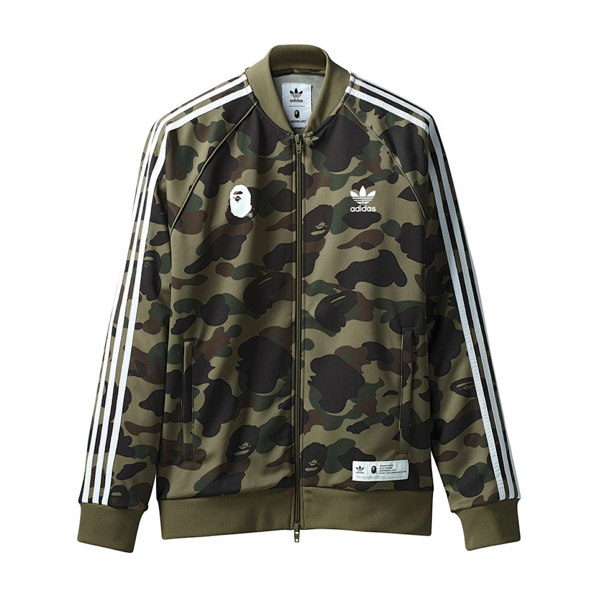 Buy BAPE x adidas adicolor Track Top Olive Cargo Jacket Novelship