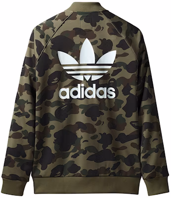 BAPE x adidas adicolor Track Top Olive Cargo Jacket Order BAPE x adidas adicolor Track Top Olive Cargo Jacket