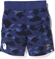 BAPE x Paris Saint-Germain Sweatshorts Navy BAPE x Paris Saint-Germain Sweatshorts Navy