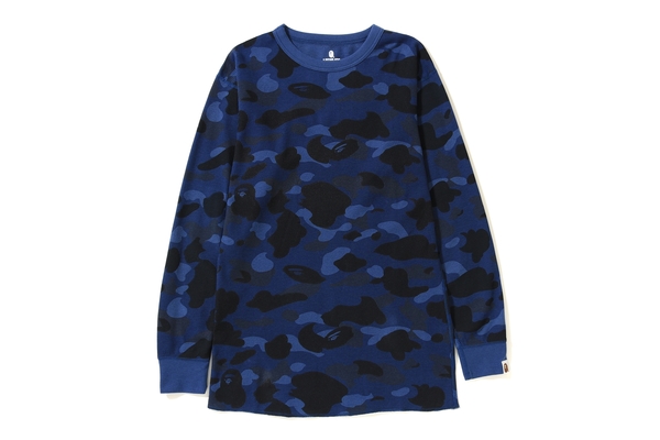 BAPE Color Camo Thermal LS Tee Navy
