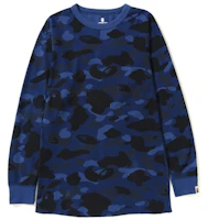 BAPE Color Camo Thermal LS Tee Navy BAPE Color Camo Thermal LS Tee Navy