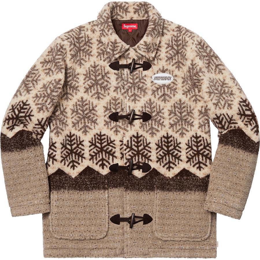 Supreme Snowflake Toggle Fleece Jacket Brown