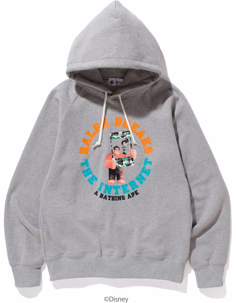 bape-ralph-breaks-the-internet-pullover-hoodie-grey