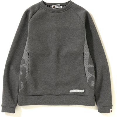 BAPE Double Knit Crewneck Kelabu Buy BAPE Double Knit Crewneck Kelabu
