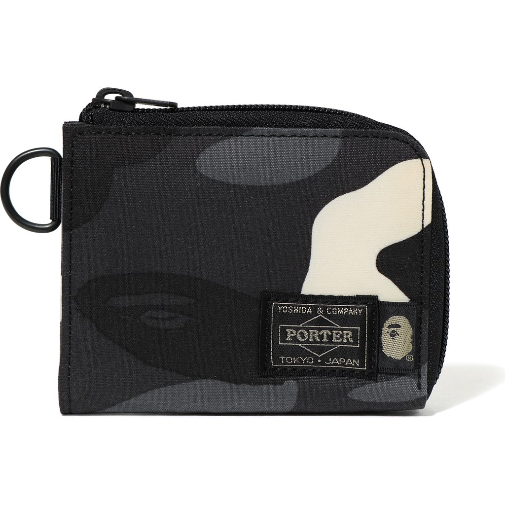 BAPE Porter City Camo Mini Wallet Black - Novelship