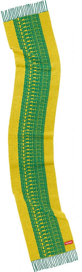 supreme-logo-repeat-scarf-yellow