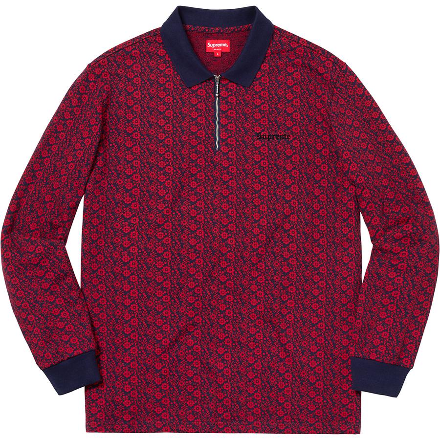 トップス Supreme Floral Jacquard Zip Buy Supreme Floral Jacquard Zip LS Polo Magenta - Novelship