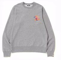 BAPE College Emoji Crewneck Grey BAPE College Emoji Crewneck Grey