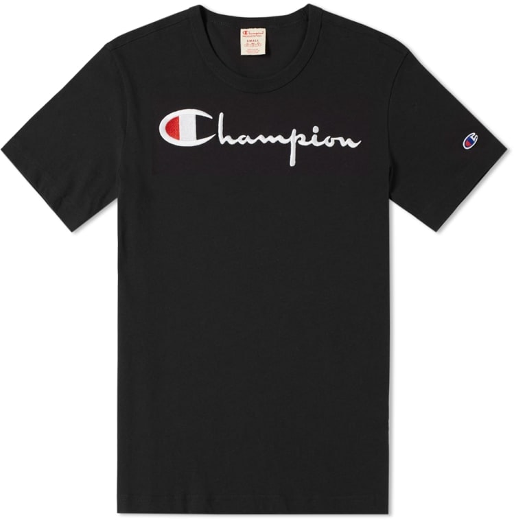 champion-logo-print-tee-black