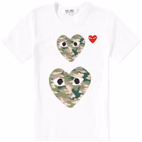 Comme des Garçons Play Twin Heart Tee White Camo Comme des Garçons Play Twin Heart Tee White Camo