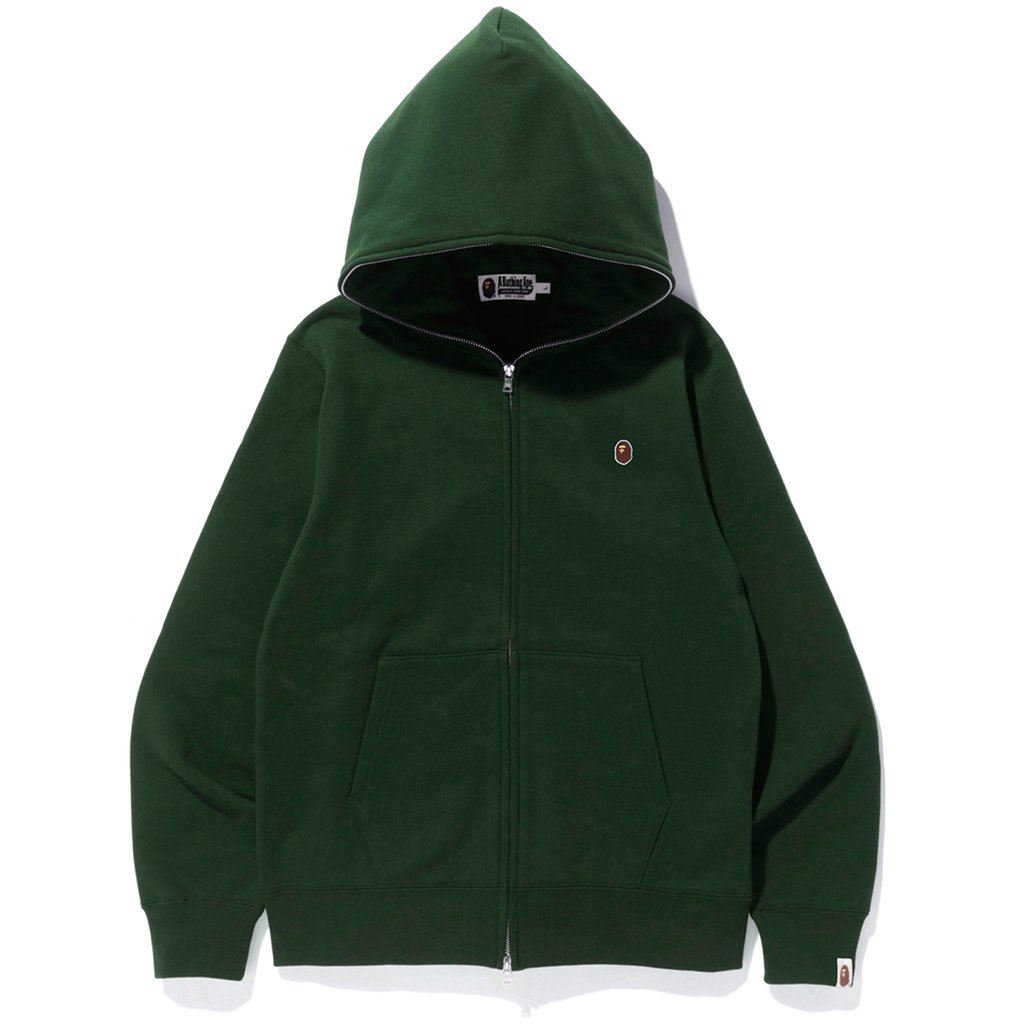 Buy BAPE Hoodie Zip Penuh Kepala Ape Silikon Hijau