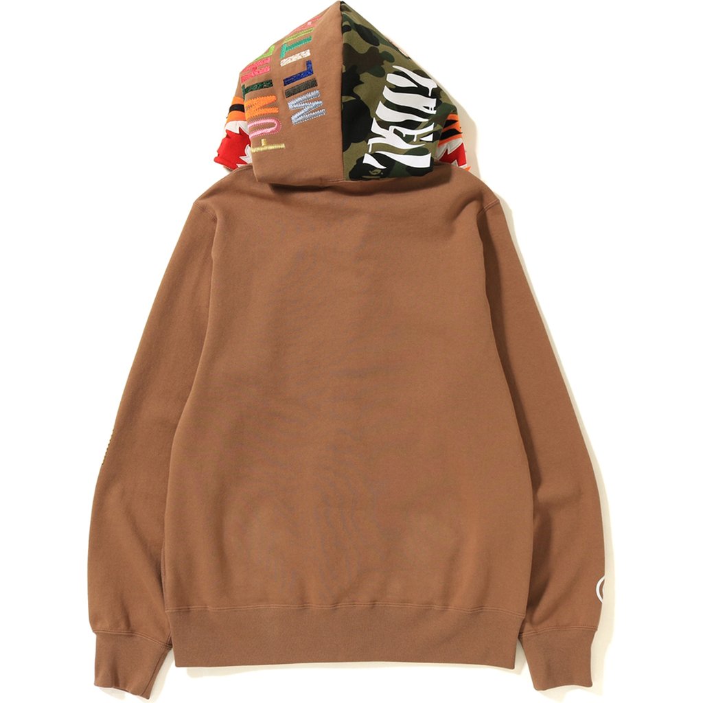 BAPE SS19 Tiger Full Zip Hoodie Beige Novelship