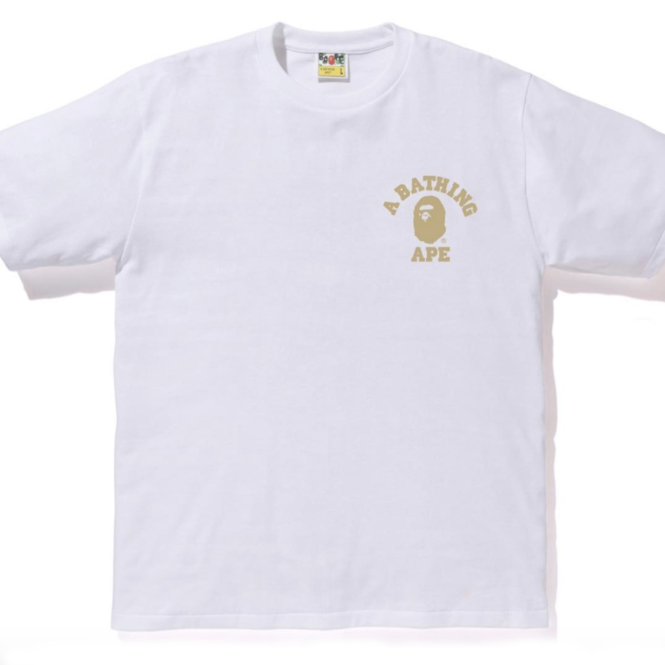 BAPE 1st Camo College ATS Tee White Yellow