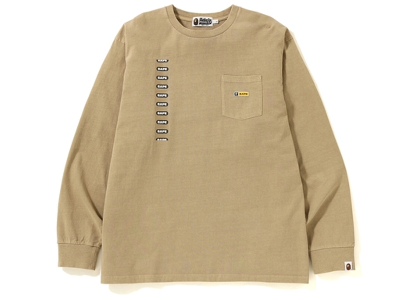 BAPE Relaxed Pocket LS Tee Beige