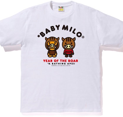 BAPE Milo Tahun Babi Kaos Putih Buy BAPE Milo Tahun Babi Kaos Putih