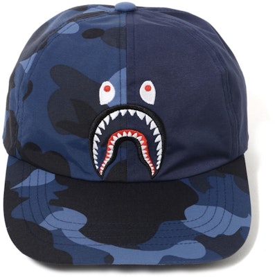 BAPE Color Camo Shark Panel Cap Navy Buy BAPE Color Camo Shark Panel Cap Navy