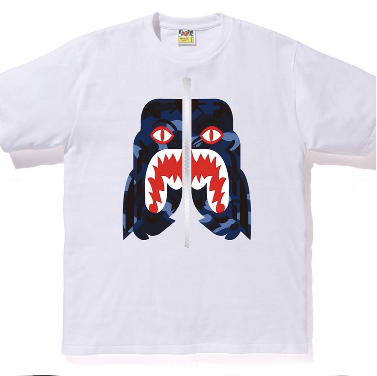 Buy BAPE Color Camo Tiger Tee White Navy