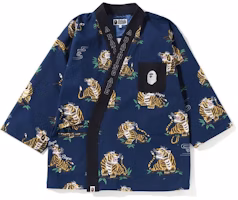 BAPE Color Camo Tiger Pattern Kimono Shirt Navy BAPE Color Camo Tiger Pattern Kimono Shirt Navy