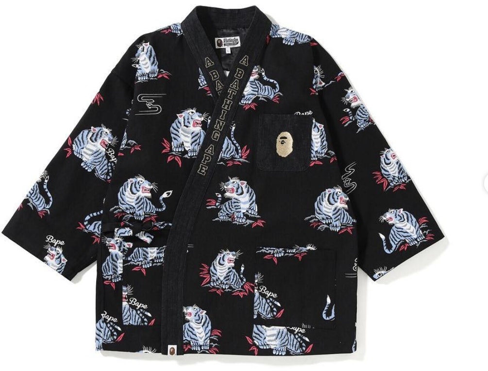 bape-color-camo-tiger-pattern-kimono-shirt-black