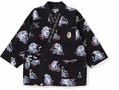 BAPE Baju Kimono Motif Camo Harimau Hitam Buy BAPE Baju Kimono Motif Camo Harimau Hitam