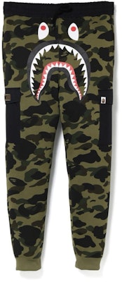 BAPE 1st Camo Shark Slim Sweat Cargo Pants Green Buy BAPE 1st Camo Shark Slim Sweat Cargo Pants Green