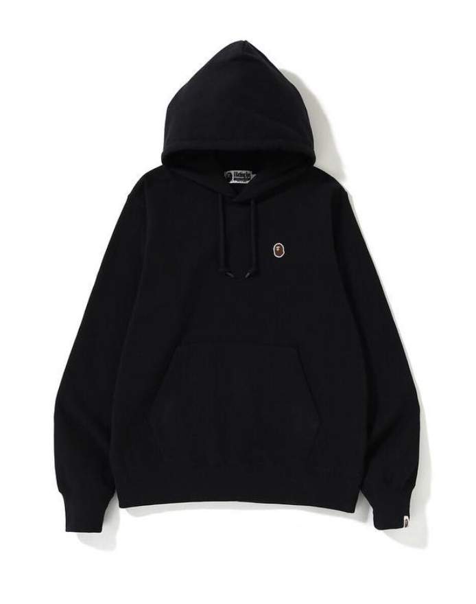 Buy BAPE 硅胶标志连帽衫 黑色