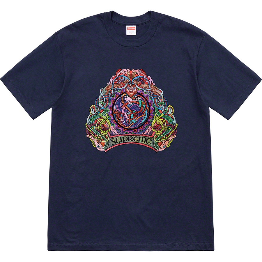 Supreme navy online tee